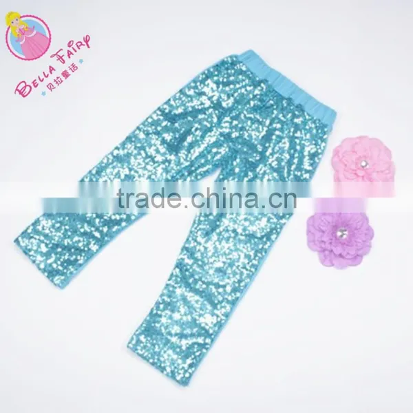 Wholesale Boutique Baby Sequin Pants Multi-color Shiny Pants For Kids Girls photo-4