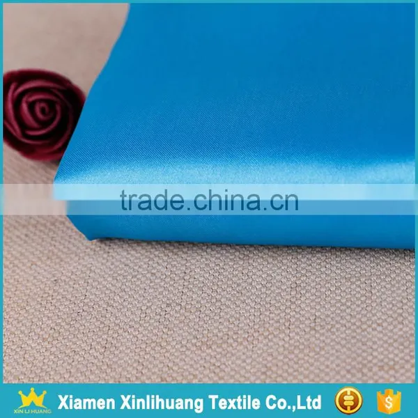 New Arrival Soft 50Dx75D Royal Blue 100% Polyester Plain Satin Fabric photo-2