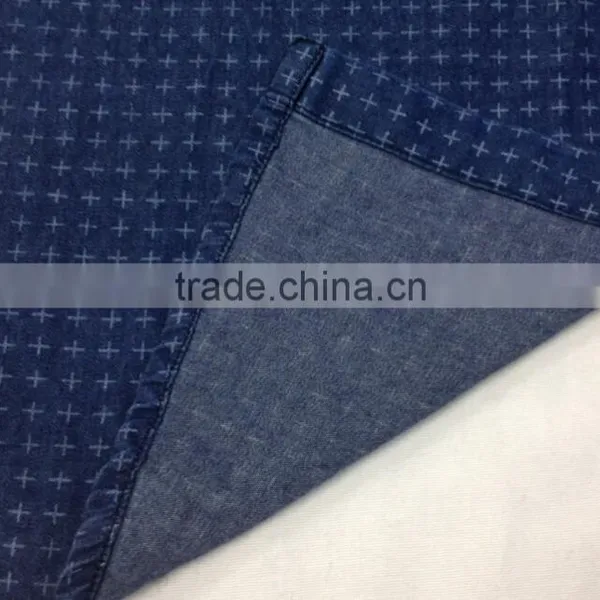 Printed Denim Shirt With With Bleach Washed photo-3