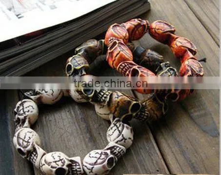 Halloween BOO Sqider Design Glass Beads Bracelets Creative Pumpkin Lamp Beads Bracelets for Chrildren's Gifts 2016 photo-3