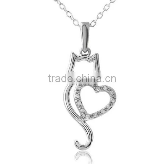 Latest Design Girls Top Brass Cute Animal Bulldog Dog Jewelry Pendant Necklace photo-3