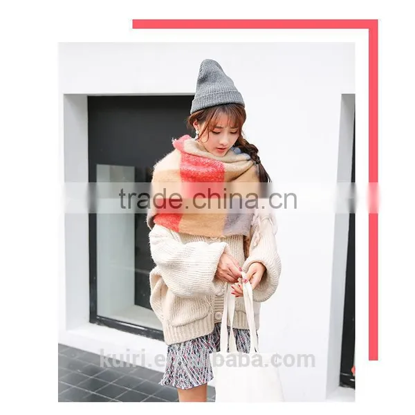 2016 Brand Best Selling Cashmere Scarf Tassels Striped Bicolors Blanket Manta Thicken Pashmina Shawl Wrap photo-3