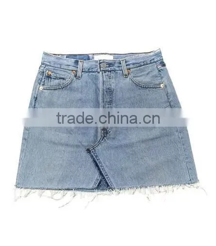 Runwaylover 4885 Sexy Kendal A-line Denim Skirt photo-3
