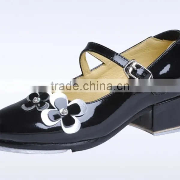 Wholesale Genuine Cow Flowers Tap Shoes for Women and Children photo-3