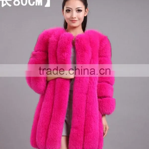 Beauty Girl Oversize Fluffy Winter Real Fox Fur Faux Fur Parka Coat for uk photo-6