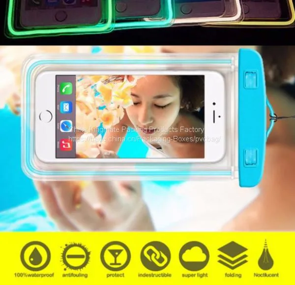 Underwater Outdoor Universal IPX8 Waterproof Pouch Waterproof Dry Bag for Cell Phone With Dule-Sides Transparent Windows photo-2