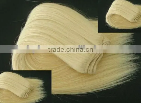 Human Hair Mixed Synthetic Fiber Hair Weaving photo-2
