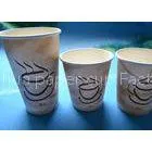 8oz 280ml Insulated Disposable Coffee Cups , PE Coated Hollow Double Wall Paper Cup