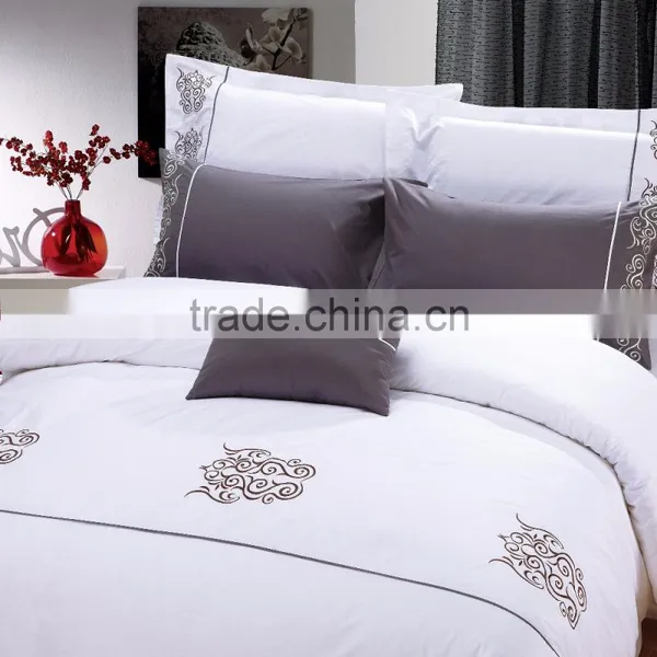 Embroider Hotel Bedding Set Satin, Bedsheets Bedding Set in Guangzhou photo-5