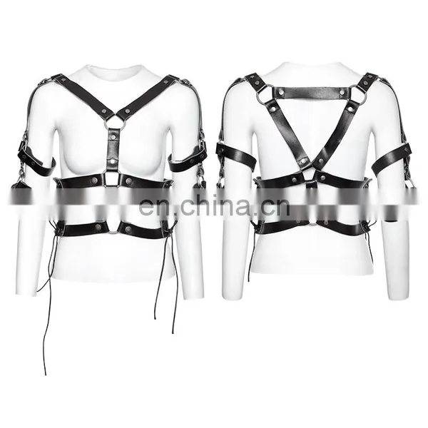 Punk Rave Gothic Black Top Costume Harness S-218 photo-5