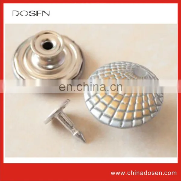 Fashion Unique Designer Metal Shell Face Brass Metal Jean Button, Wholesale Garment Shiny Button Jeans Button Style