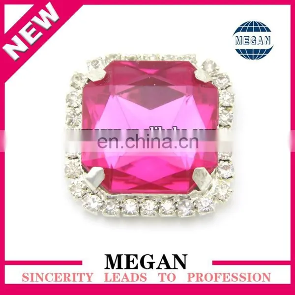 Silver Square Rhinestone Buttons For Hair Bow /Shoes Wedding Accessories Supplies photo-3