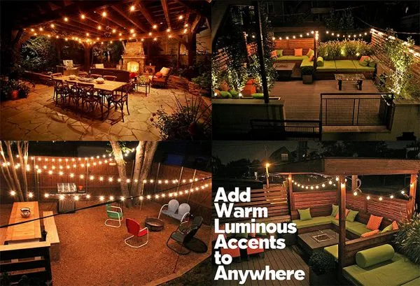 25Ft G40 Globe String Light 110/220V With 25 Clear Bulbs Waterproof Indoor/Outdoor Garden,Party,Wedding Holiday Light photo-3