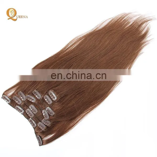 Virgin Human Hair Clip in Hair Extensions Including Wholesale Virgin 18 6# Brazilian photo-5