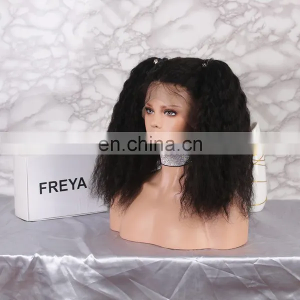 150% Density Wholesale Natural Color 100% Indian Remy Hair Glueless 360 Lace Wig photo-6