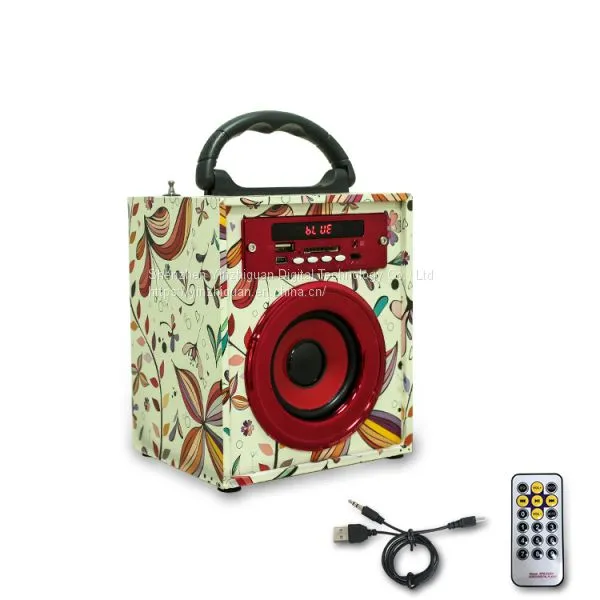 Mini Portable Wireless Bluetooth Speaker USB TF Card FM Square Music Box