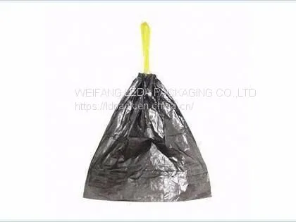HDPE draw string garbage bag