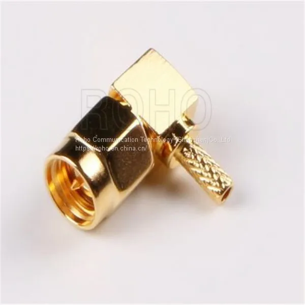 Right Angle Male SMA to Female SMA RF Switching Connector