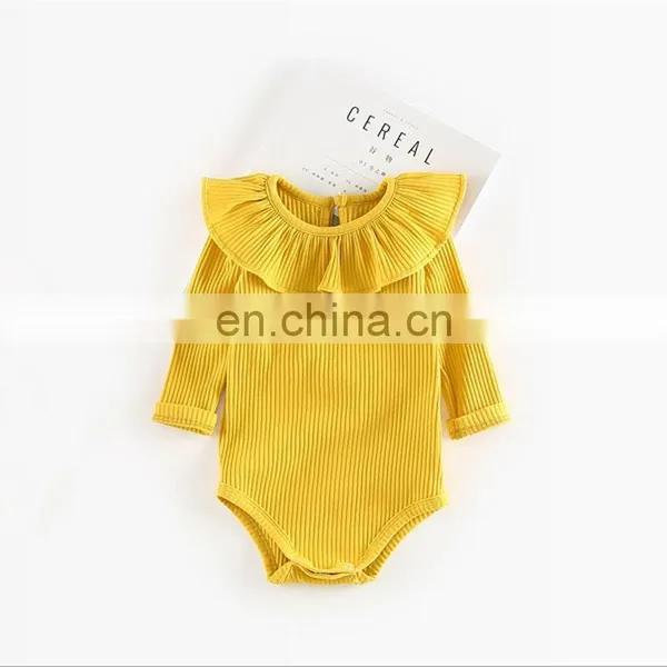 Infants & Toddler Clothes Rib Cotton Ruffle Princess Baby Girls Romper photo-3
