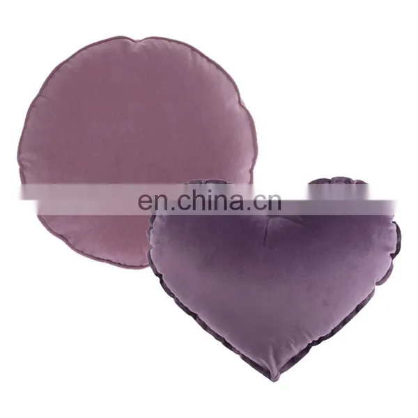 Custom Cute Purple Heart Shaped Pillow Toy Throw Pillows Gift for Living Room photo-6