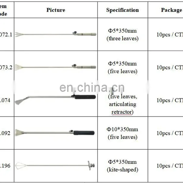 Abdominal Retractor With 10mm Diam Five Leaves and Articulating Retractor photo-6