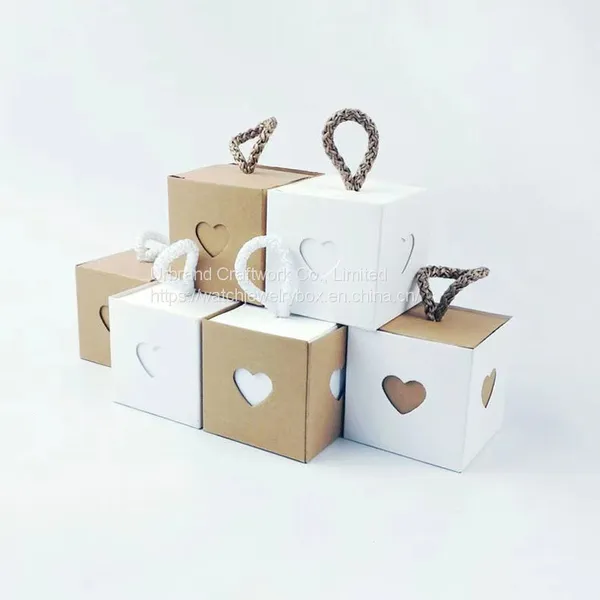 Heart-shaped Retro Kraft Paper Box, Candy Packaging, Wedding Candy Box, Spot Wholesale photo-2