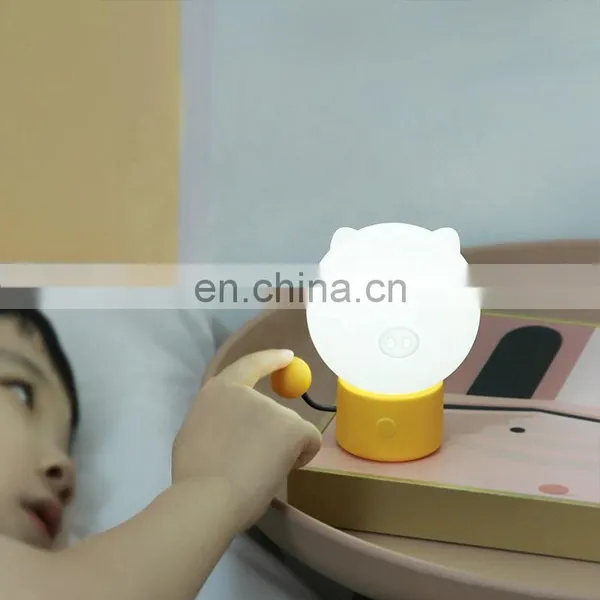 USB Children Animal Night Light Silicone Soft Cartoon Baby Nursery Lamp Breathing LED Night Light photo-5