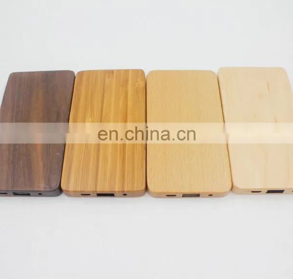 2020 Walnut Wooden Mobile Phone Power Bank Charger 8000mah Wood Mobile Power Bank Portable Charger photo-4