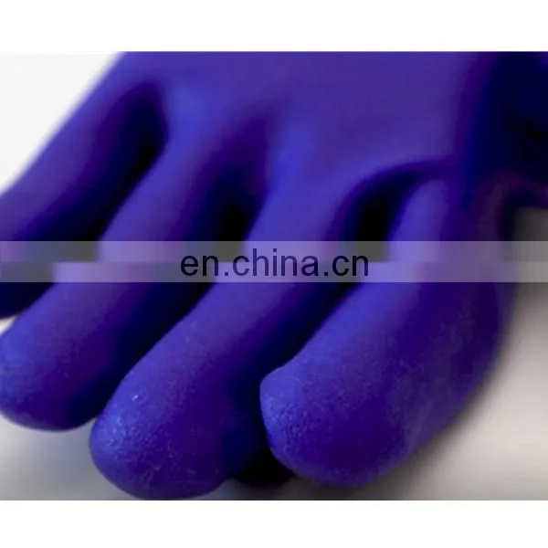 Better Grip Cotton Interlock Liner Long Cuff PVC Sandy Coated Work Gloves photo-4