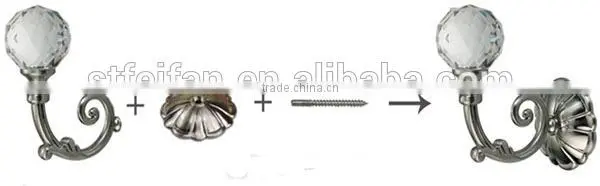 Curtain Tiebacks Metal Hook Wall Hook photo-6