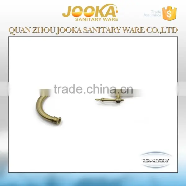 Classic Gold Plated Crown Long Hose Single Hole Cold Water Kitchen Tap photo-2