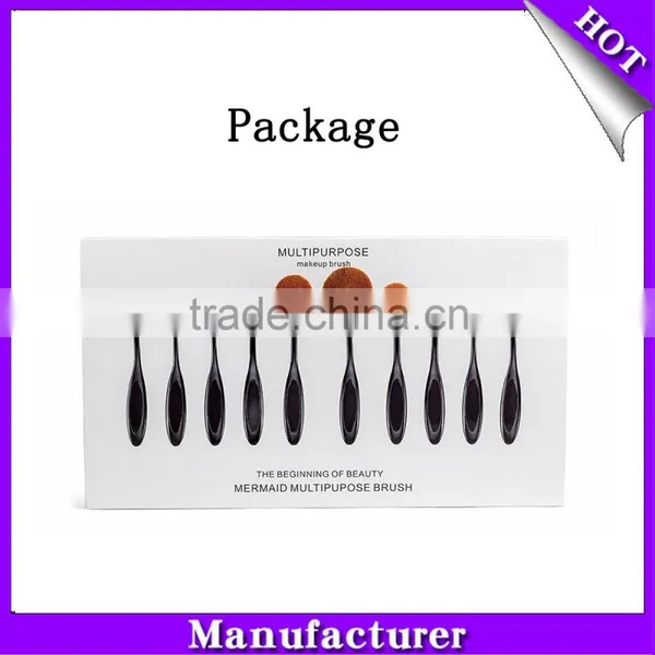 10Pc/Set Beauty Toothbrush Shaped Foundation Eyebrow Eyeliner Lip Facial Makeup Oval Brushes photo-6