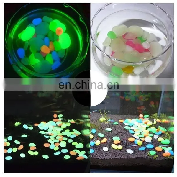 Glow In Dark Resin Stone Luminous Pebble For Fish Tank /Home Decor - Multicolor photo-3