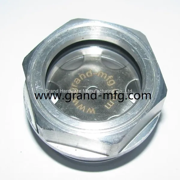 BSP G11/4 Compressor Speed Reducers Aluminum Liquid Oil Level Sight Glass Manufacturer photo-3
