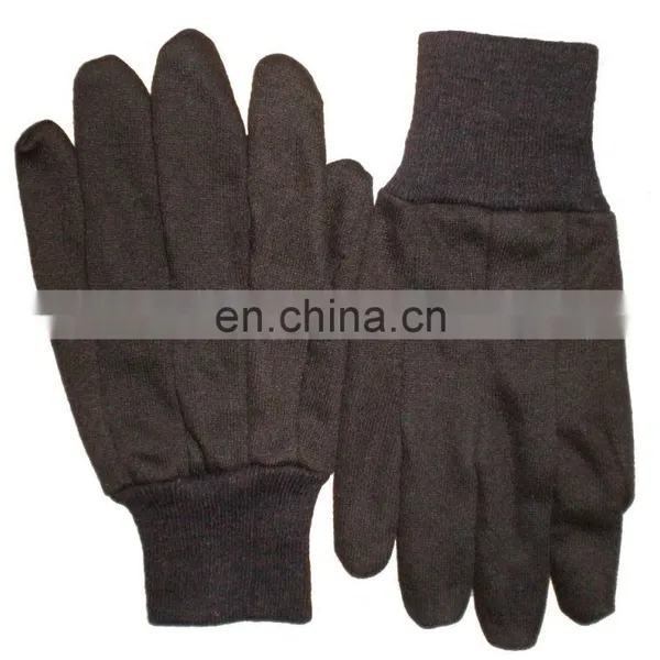 Wholesale Knit Wrist Men's Brown Jersey Gloves, Cheap Working Gloves