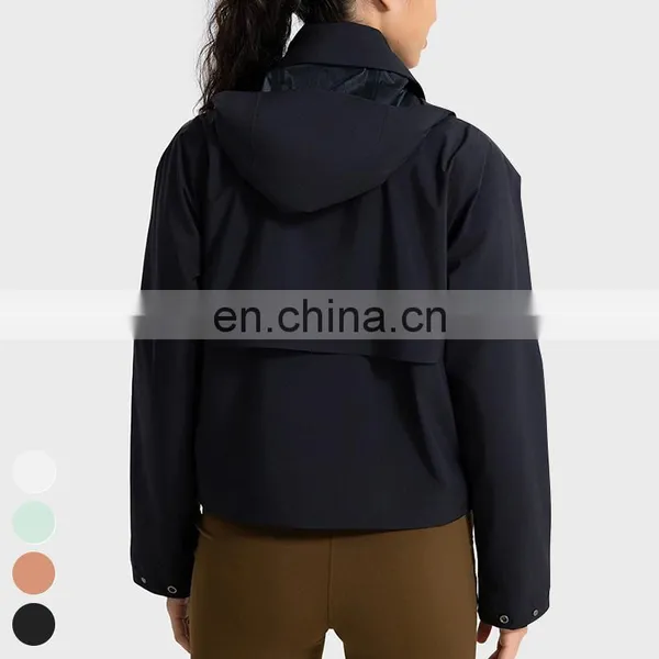 Multi-functional Removable Hood Trench Windbreaker Windproof Waterproof Coat Custom Outdoor Jackets Women Windbreaker Jacket photo-5