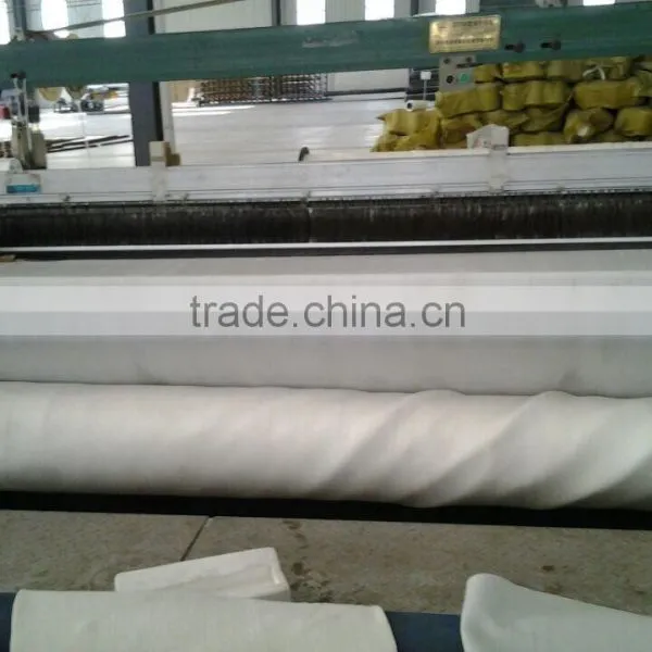 50KN/ M Breaking Strength White Polyester Woven Filament Geotextile Fabric
