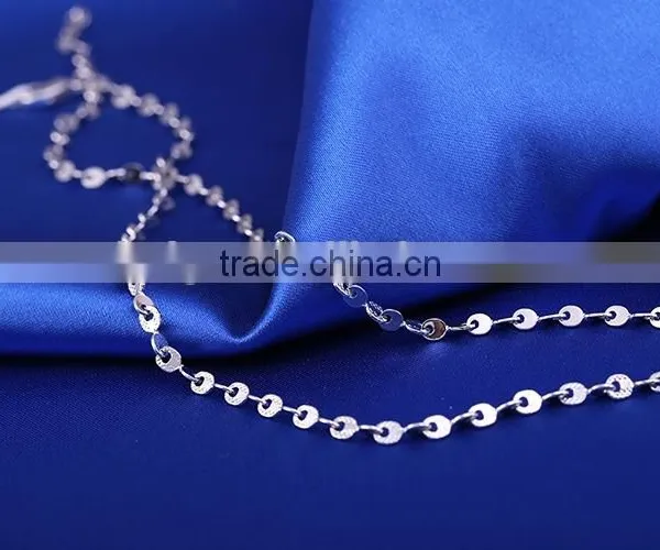 Hot Selling Simple Design Fashion Jewelry Rhodium Plated Cheap Short Cable Chain Necklace photo-4