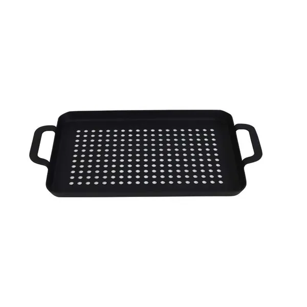 Factory Seasoned Outdoor BBQ Carbon Steel Grill Basket photo-2