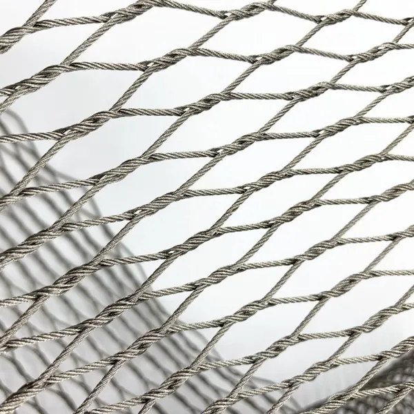 SS 304 316 316L Stainless Steel Wire Rope Mesh Heavy Duty Woven Net for Zoo Enclosures Stair Railings Custom Cutting photo-3