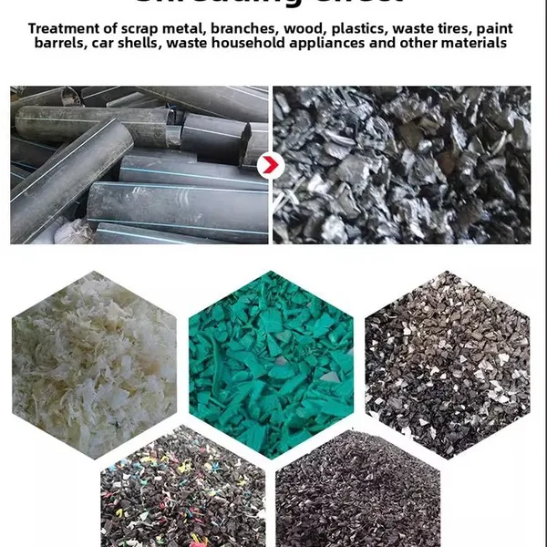 Double Shaft Shredder Multifunctional Plastic Metal Crushing Iron Wood Garbage Scrap Iron Crushing Rubber Shredder photo-4