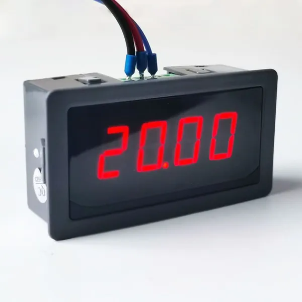 Adjustable Digital 0-20mA 4-20mA Indicator 0-5V 0-10V Process Panel Meter -50mA to 50mA -50V to 50V Display Unit for Valves PLC