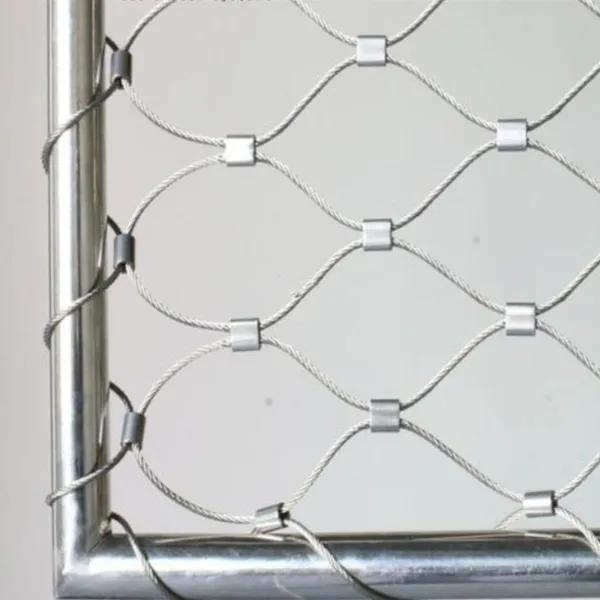 304 Stainless Steel Rope Mesh 4x4 Inch Plain Weave for Architectural Facades photo-5