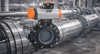 PVC-U Lug Butterfly Valve Pneumatic Actuated Valve for Industrial Pipeline System photo-2