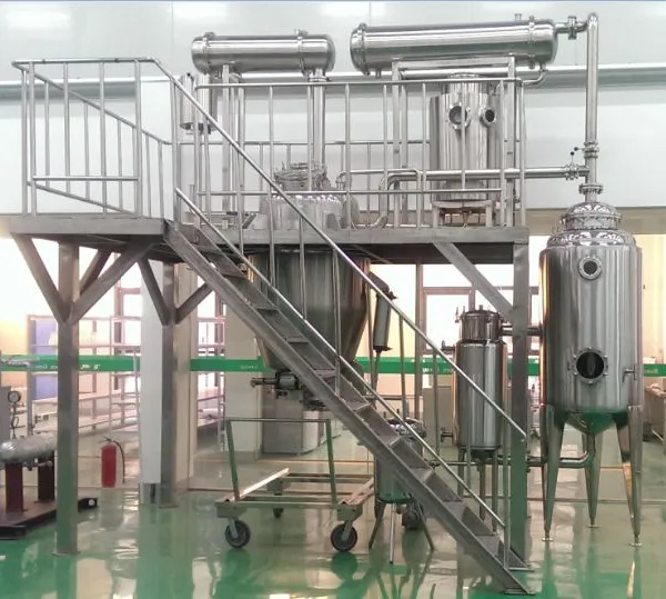 Continuous Sterilization & Concentration Falling Evaporator Double Effect Falling Film Evaporator