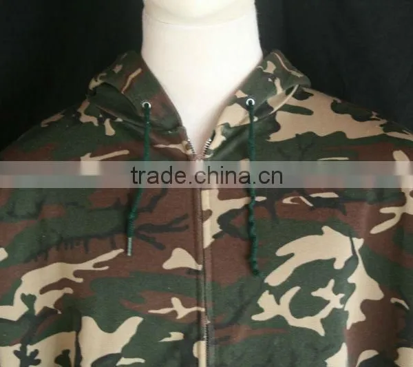 Camouflage HOODED Hunting Fishing Mens Hoodie photo-2