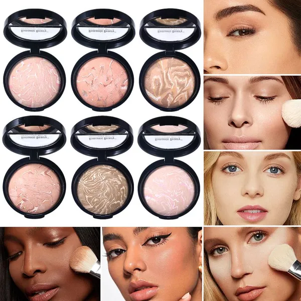 7-Color Multi-Shade Pressed Powder Silky-smooth Pressed Powder for Color Correction and Setting Makeup Natural & Long-Lasting Baked Powder Compact photo-2