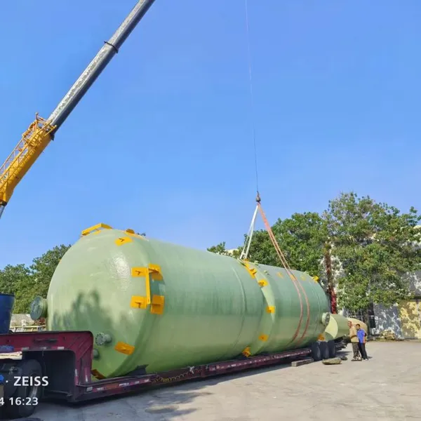 FRP Sodium Hypochlorite Tank 304 Stainless Steel Fittings & 3-Year Structural Warranty Included