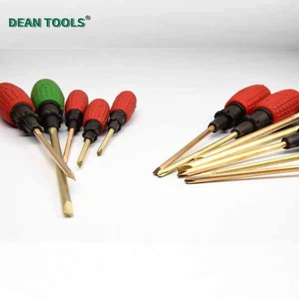 Aluminum Bronze Non-Sparking Slotted Screwdriver, 190mm Total Length,5mm Tip, Ergonomic Grip photo-4