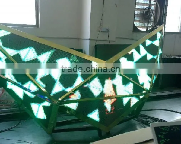 Nice LED Display and DJ Booth ,Triangle Background Wall-P5 photo-2